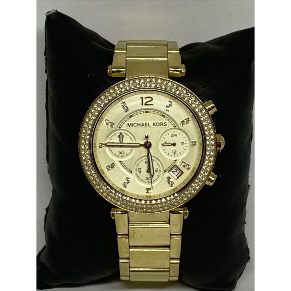 Michael Kors Parker MK5354 Women's Gold Stainless Steel Analog Dial Watch VK737 - Picture 3 of 12